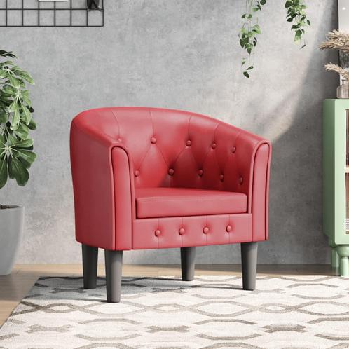 vidaXL Kuipstoel kunstleer wijnrood, Huis en Inrichting, Fauteuils, Nieuw, Verzenden