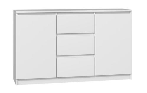 Dressoir - 120 cm 3 lades  wit Wit (Dressoirs, Woonkamer), Huis en Inrichting, Kasten | Dressoirs, Nieuw, Met lade(s), Overige houtsoorten