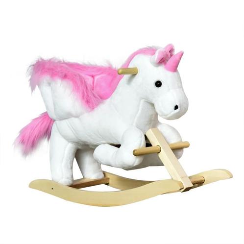 TRUUSK Hobbeldier, Hobbelpaard, Kinderschommel, Roze En Wit,, Kinderen en Baby's, Speelgoed | Buiten | Speelhuisjes, Verzenden
