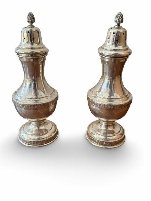 Zaramella - Zout- en pepervaatjes (2) - .800 zilver, Antiek en Kunst, Antiek | Zilver en Goud