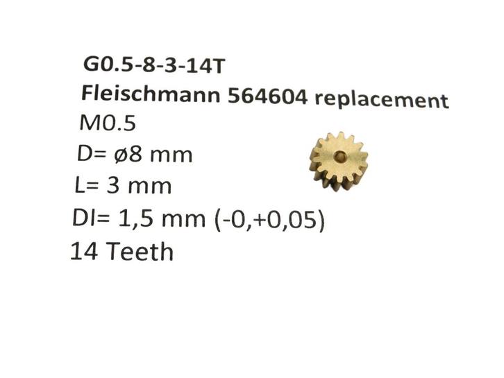 micromotor G0.5-8-3-14T tandwiel, Hobby en Vrije tijd, Modeltreinen | H0, Gelijkstroom, Overige typen, Nieuw, Overige merken, Verzenden