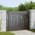 vidaXL Tuinpoort Anders met slot Zwart Poedercoated staal, Tuin en Terras, Verzenden, Nieuw