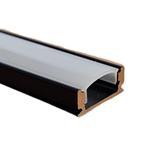 LED Strip Profiel Zwart - 1 Meter - Opbouw - Compleet met a, Huis en Inrichting, Verzenden, Nieuw