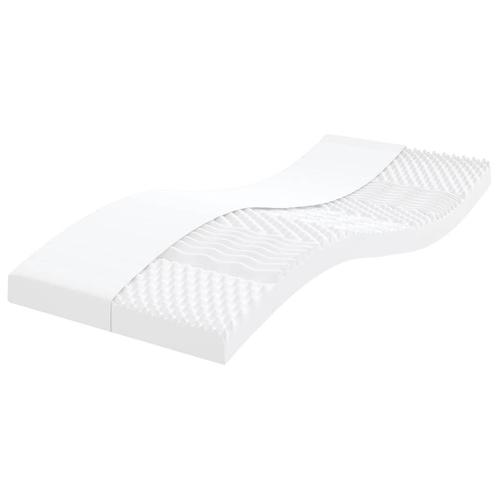 vidaXL Schuimmatras 7 zones hardheid 20 ILD 90x210 cm wit, Huis en Inrichting, Slaapkamer | Matrassen en Bedbodems, Nieuw, Verzenden