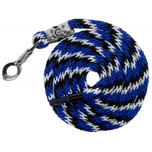 Longe mustang avec mousqueton antipanique,bleu/noir/blanc -, Dieren en Toebehoren, Paarden en Pony's | Overige Paardenspullen