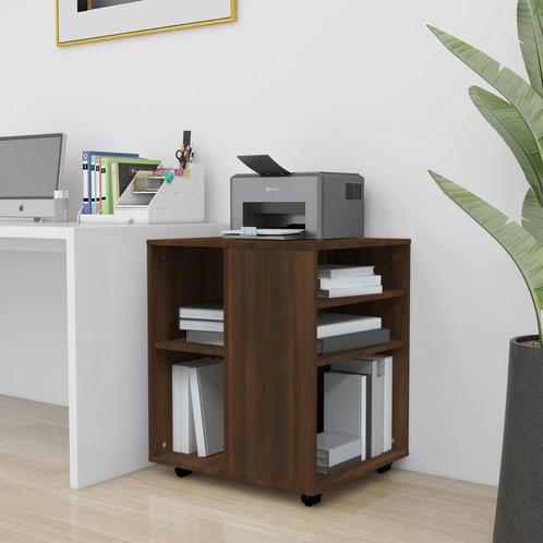 vidaXL Rolkast 60x53x72 cm bewerkt hout bruin eikenkleur, Huis en Inrichting, Kasten | Overige, Nieuw, Verzenden
