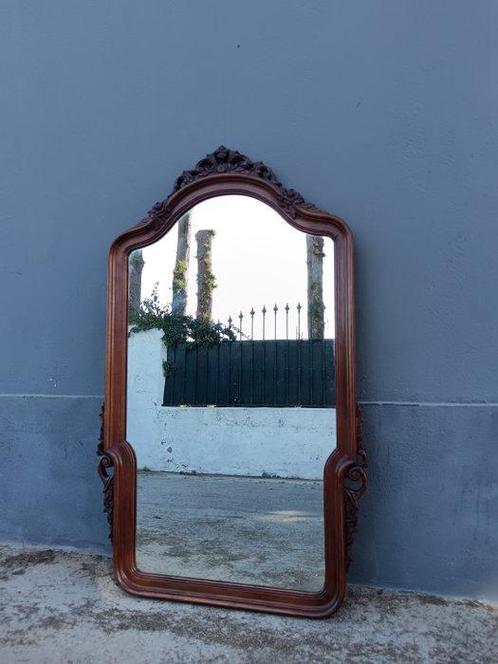 Miroir - Bois - Miroir de fleurs, Antiek en Kunst, Antiek | Overige Antiek