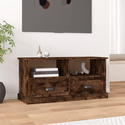 vidaXL Tv-meubel 93x35,5x45 cm bewerkt hout gerookt, Maison & Meubles, Armoires | Mobilier de télévision, Envoi
