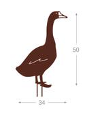 NIEUW - Decoratieve tuinsteker gans roest 34 x 50 cm, Tuin en Terras, Verzenden, Nieuw