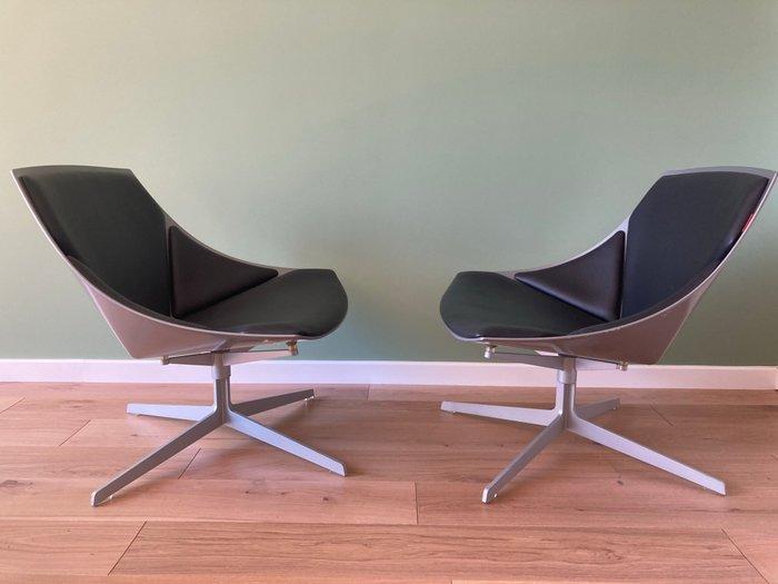 Fritz Hansen - Jehs + Laub - Fauteuil (2) - Acier, Cuir,, Antiek en Kunst, Kunst | Designobjecten