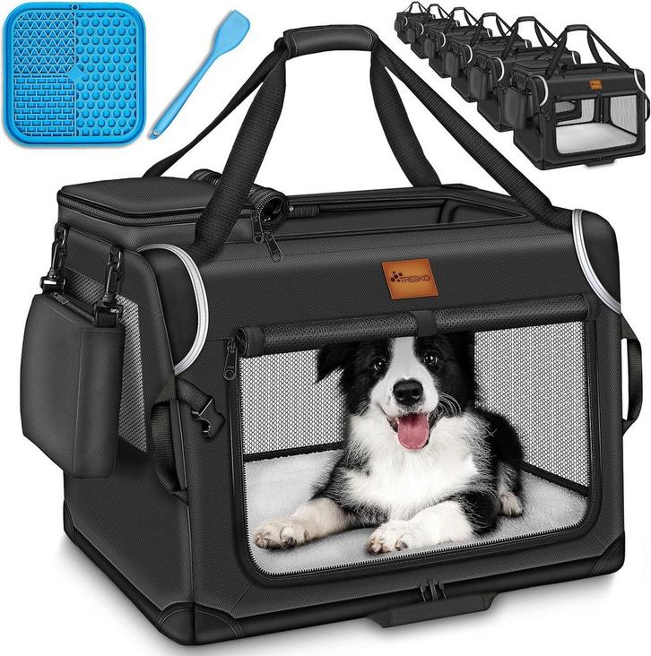 Reisbench hond - Draagtas hond - Transportbox - 50x34x34 cm, Dieren en Toebehoren, Transportboxen, Nieuw, Verzenden
