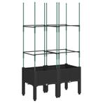 Zwarte Plantenbak met Latwerk | OP=OP! | Tuindeal!, Kunststof, Verzenden, Nieuw, 60 tot 100 cm