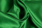 15 meter satijn stof - Groen - 100% polyester, Hobby en Vrije tijd, Stoffen en Lappen, 200 cm of meer, Nieuw, Groen, Satijn of Zijde