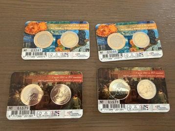 Pays-Bas. Coin Card 2021 Vincent van Gogh + Jan Steen (4 beschikbaar voor biedingen