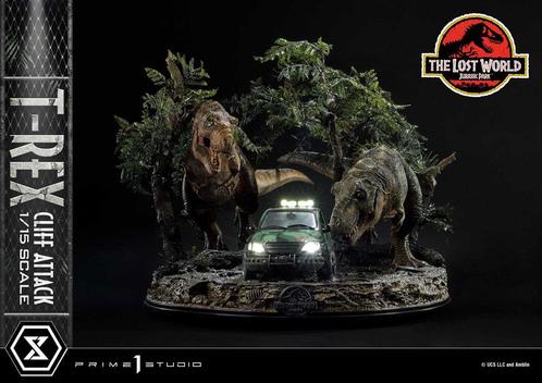 Jurassic World: The Lost World Statue 1/15 T-Rex Cliff Attac, Verzamelen, Film en Tv, Ophalen of Verzenden