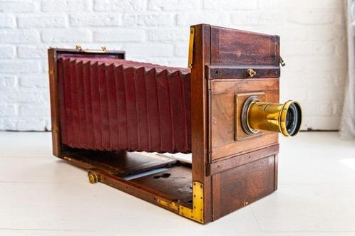 Houten Camera 33x24cm ingeklapt, custom met Wünsche Aplanat, Audio, Tv en Foto, Fotocamera's Analoog
