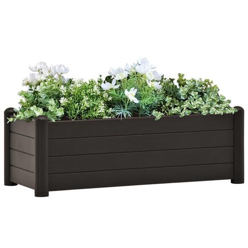 vidaXL Plantenbak verhoogd 100x43x35 cm PP antraciet, Tuin en Terras, Bloempotten, Nieuw, Verzenden