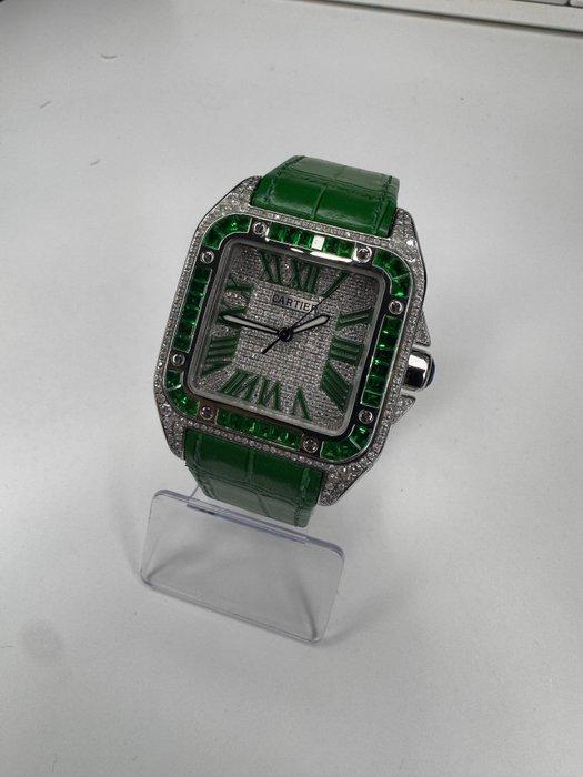 Cartier - Santos 100 - Zonder Minimumprijs - SANTOS 100XL, Handtassen en Accessoires, Horloges | Heren