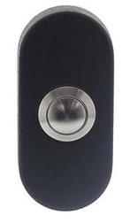 Intersteel beldrukker ovaal verdekt 65x30x10 rvs/mat zwart, Nieuw, Overige materialen, Klink of Kruk