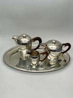 Ercuis - Koffie- en theeservies (4) - Verzilverd, Hout, Antiek en Kunst