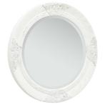 vidaXL Wandspiegel barok stijl 50 cm wit, Verzenden, Nieuw