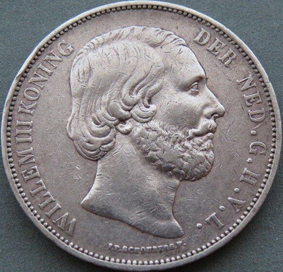 Nederland. Willem III. 2 1/2 Gulden 1869 (Zonder, Postzegels en Munten, Munten | Nederland
