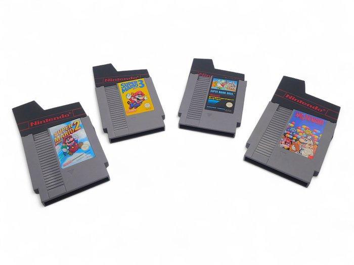 Nintendo - Nes - 4x Videogame: Super Mario Bros 1-2-3 & DR., Games en Spelcomputers, Spelcomputers | Overige Accessoires