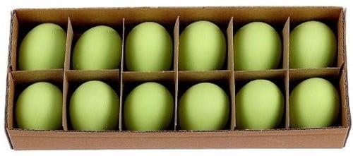 Kippeneieren Groen 12 stuks leeggeblazen voor decoratie, Huis en Inrichting, Woonaccessoires | Kunstplanten en Kunstbloemen, Nieuw
