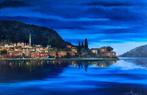 Mirko Morelli (1953) - Luci della sera Varenna lago di Como, Antiek en Kunst