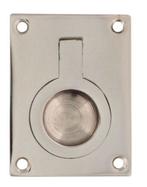 Intersteel Luikring recht 50mm x 39mm nikkel, Doe-het-zelf en Bouw, Nieuw, Overige materialen, Klink of Kruk