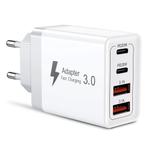 DrPhone HALO9 - 55W 4 USB Poorten - Snel Lader – 2x USB-C PD, Telecommunicatie, Mobiele telefoons | Telefoon-opladers, Verzenden