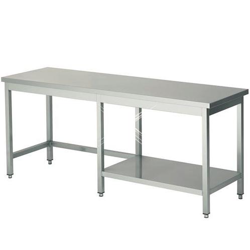 Rvs werktafel met halve bodemschap rechts 2000x600x900 mm, Zakelijke goederen, Horeca | Meubilair en Inrichting, Verzenden