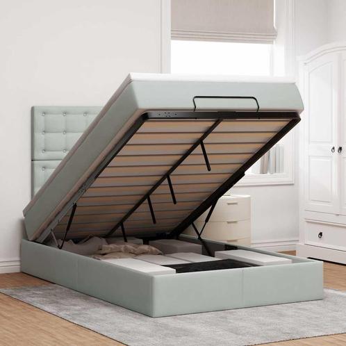 vidaXL Ottoman bed met matrassen 120x200cm fluweel, Huis en Inrichting, Slaapkamer | Bedden, Nieuw, Verzenden