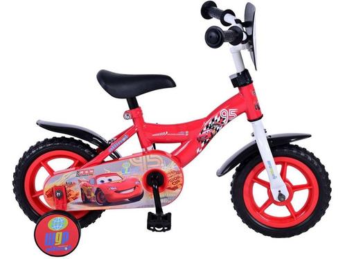 Volare Disney Cars Kinderfiets - Jongens - 10 inch - Rood -, Fietsen en Brommers, Fietsaccessoires | Fietsstoeltjes, Zo goed als nieuw