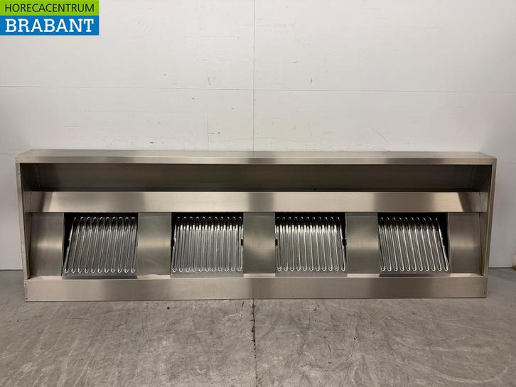 RVS Afzuigkap met lamellenfilters 300 cm Horeca, Elektronische apparatuur, Afzuigkappen, Nieuw, Ophalen of Verzenden