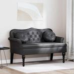 vidaXL Chesterfield Bank met kussen Zwart 120,5 x 65 x 75 cm, Verzenden, Nieuw