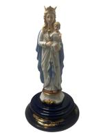 Beeld - Maria beeld in stolp - 45 cm - Antiek - Glas, Hout,, Antiek en Kunst