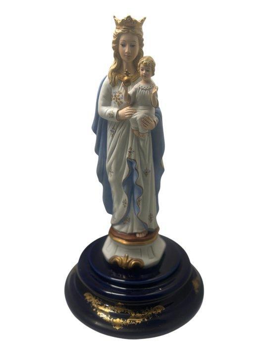 Beeld - Maria beeld in stolp - 45 cm - Antiek - Glas, Hout,, Antiek en Kunst, Antiek | Boeken en Manuscripten