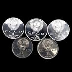 Rusland. 5 UNC. (1x 3 Roubles + 4x 1 Rouble) Coins