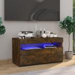 vidaXL Tv-meubel met LED-verlichting 75x35x40 cm gerookt, Huis en Inrichting, Kasten |Televisiemeubels, Verzenden, Nieuw