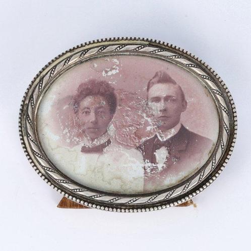 NO RESERVE - Cadre photo - Argent 833, Antiek en Kunst, Antiek | Zilver en Goud
