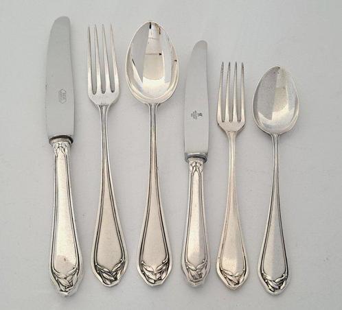 Solingen, V.S.F. 90 - Bestekset (87) - Art Nouveau bestek in, Antiek en Kunst, Kunst | Designobjecten