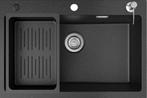 Spoelbak - Wasbak - Gootsteen - 70x45 cm - Zwart - CECIPA, Huis en Inrichting, Keuken | Keukenelementen, Verzenden, Nieuw