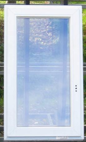 pvc raam , chassis , venster 66 x 113 wit / kwartsgrijs, Doe-het-zelf en Bouw, Raamkozijnen en Schuifdeuren, Inclusief glas, Nieuw