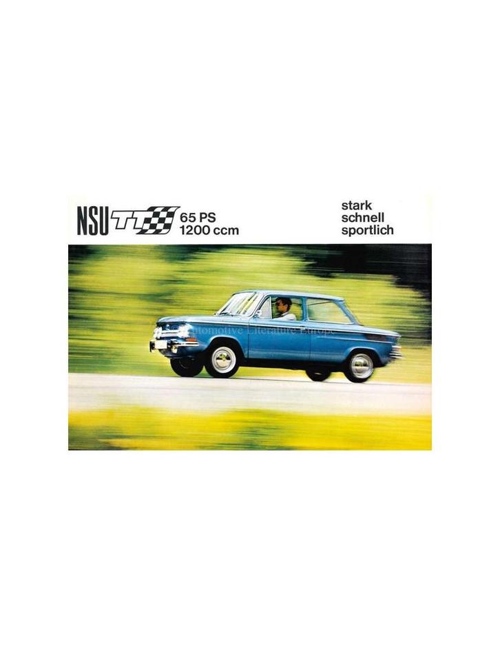 1968 NSU TT BROCHURE DUITS, Boeken, Auto's | Folders en Tijdschriften