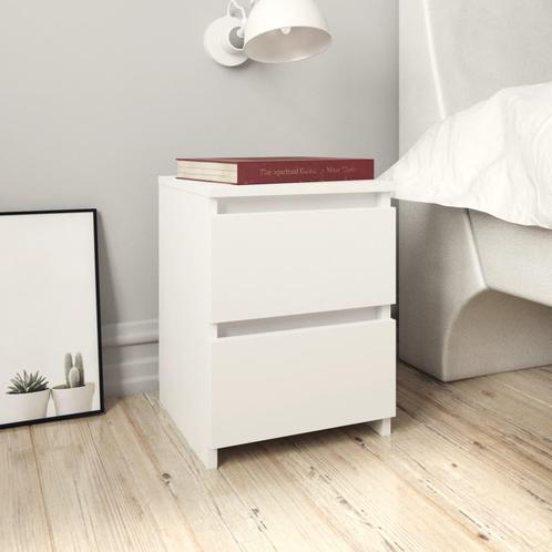 vidaXL Nachtkastje 30x30x40 cm bewerkt hout wit, Huis en Inrichting, Slaapkamer | Nachtkastjes, Nieuw, Verzenden