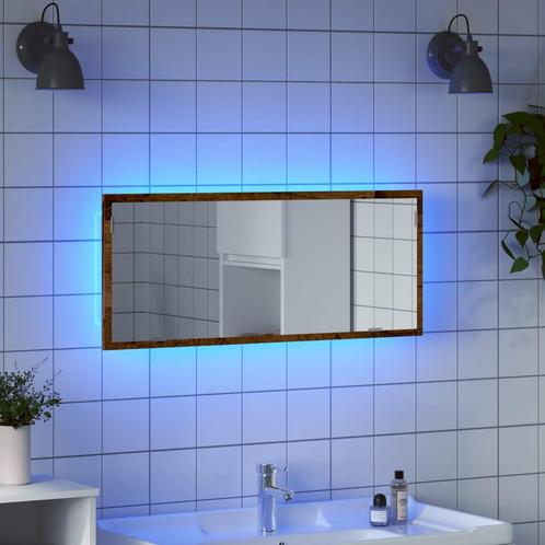 vidaXL Badkamerspiegel met LED 100x8,5x37 cm bewerkt hout, Huis en Inrichting, Tafels | Kaptafels, Nieuw, Verzenden