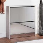 vidaXL Schoenenkast met spiegel 2-laags 63x17x67 cm, Huis en Inrichting, Kasten | Schoenenkasten, Verzenden, Nieuw