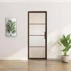 Stalen Taatsdeur - Brons - 4 Vlaks - Mat glas, 80 tot 100 cm, Overige typen, Nieuw, Metaal