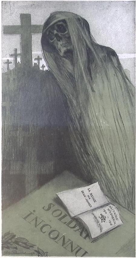 Spotprent over Philippe Pétains artikel Revue des deux..., Antiek en Kunst, Kunst | Litho's en Zeefdrukken, Verzenden